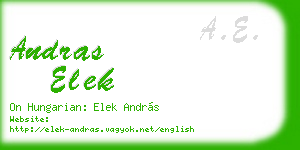 andras elek business card