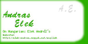 andras elek business card